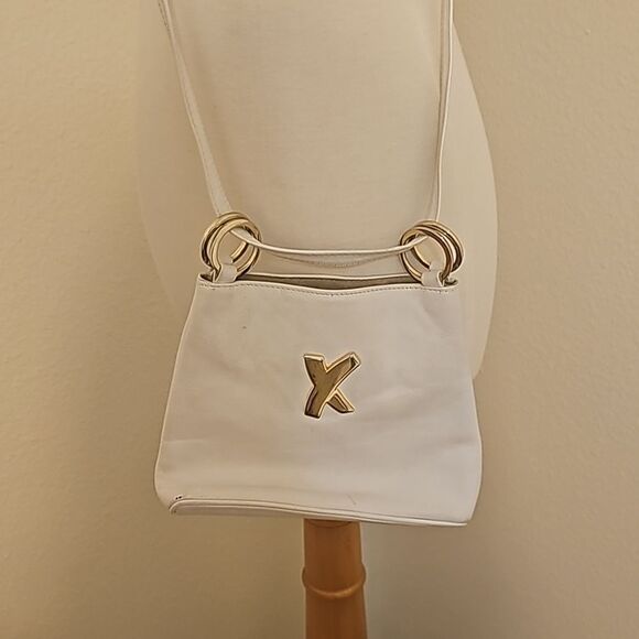 Paloma Picasso White Leather 2-Way Bag - Picture 1 of 11